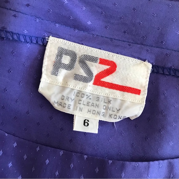 PS2 • 6 • 100% Silk Vintage Purple Dress - Picture 7 of 7